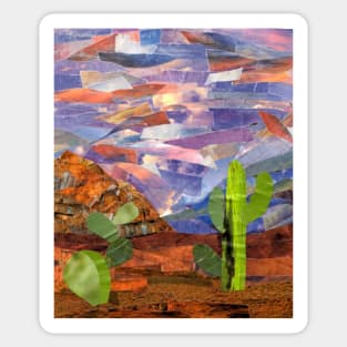 Cacti and Mountains in Arizona Sticker